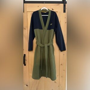 Men’s XL Regular L.L. Bean Olive and Navy Fleece Robe